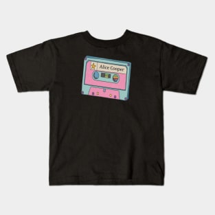 Vintage Cassette Tape Alice Cooper Kids T-Shirt